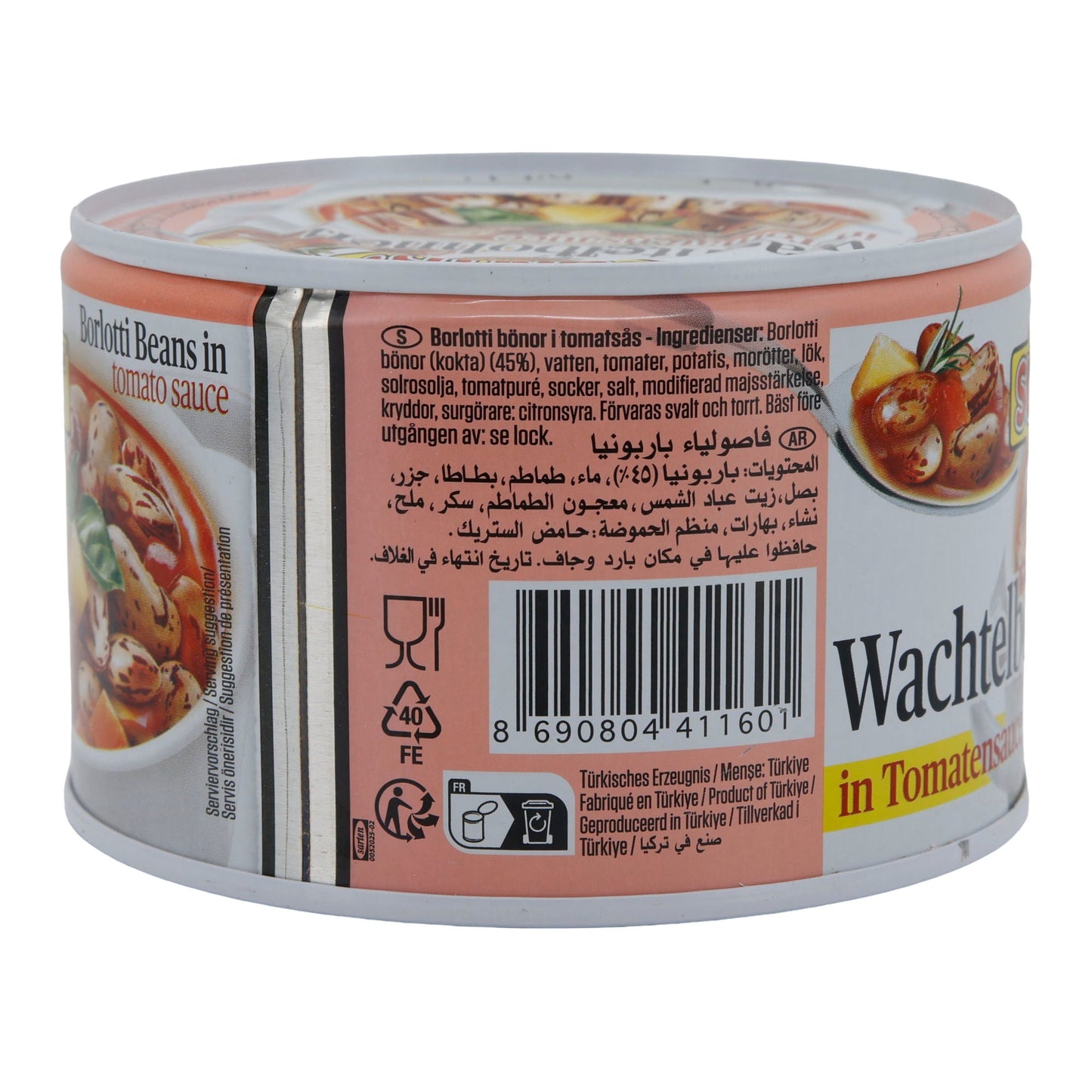 Wachtelbohnen Suntat | In Tomatensauce | Barbunya Pilaki, traditionell | 400 g