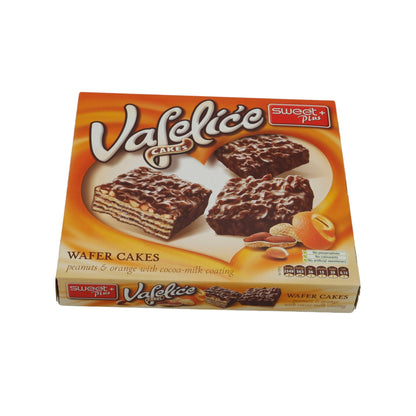 Wafer Cakes Vafelice | Erdnüsse und Orange | In Schokoladen-Milch-Beschichtung | 180 g SWEET PLUS