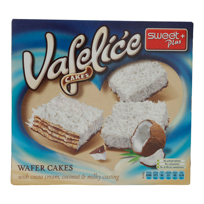 Waffelkekse Sweet Plus | Vafelice Cakes | Mit Kakao, Kokos & Milchglasur | 155 g