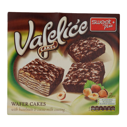 Waffelkuchen Sweet Plus | Vafelice | Mit Haselnüssen und Kakao-Milch-Überzug | 125 g