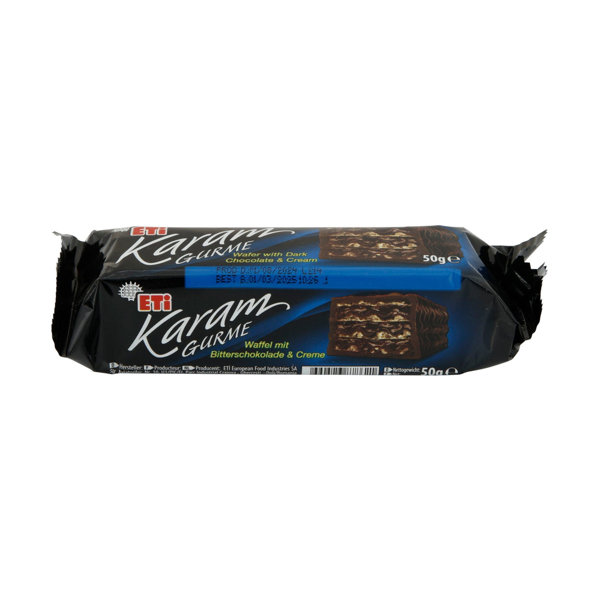 Waffeln Eti Karam Gurme | Gebäck | mit Bitterschokolade & Creme | 44 g