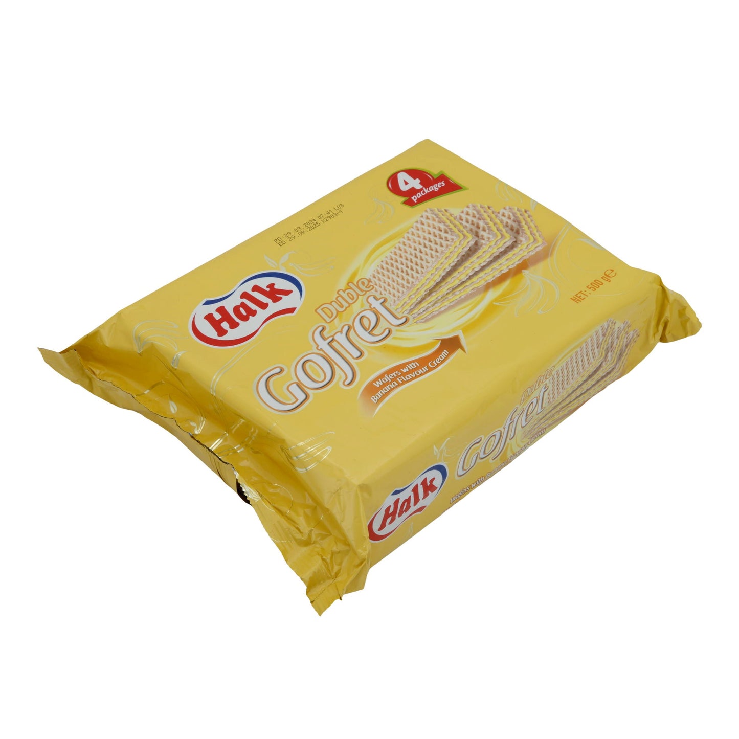Waffeln Halk Duble Gofret  | Gebäck | mit Bananencreme im 4er Pack | 500 g