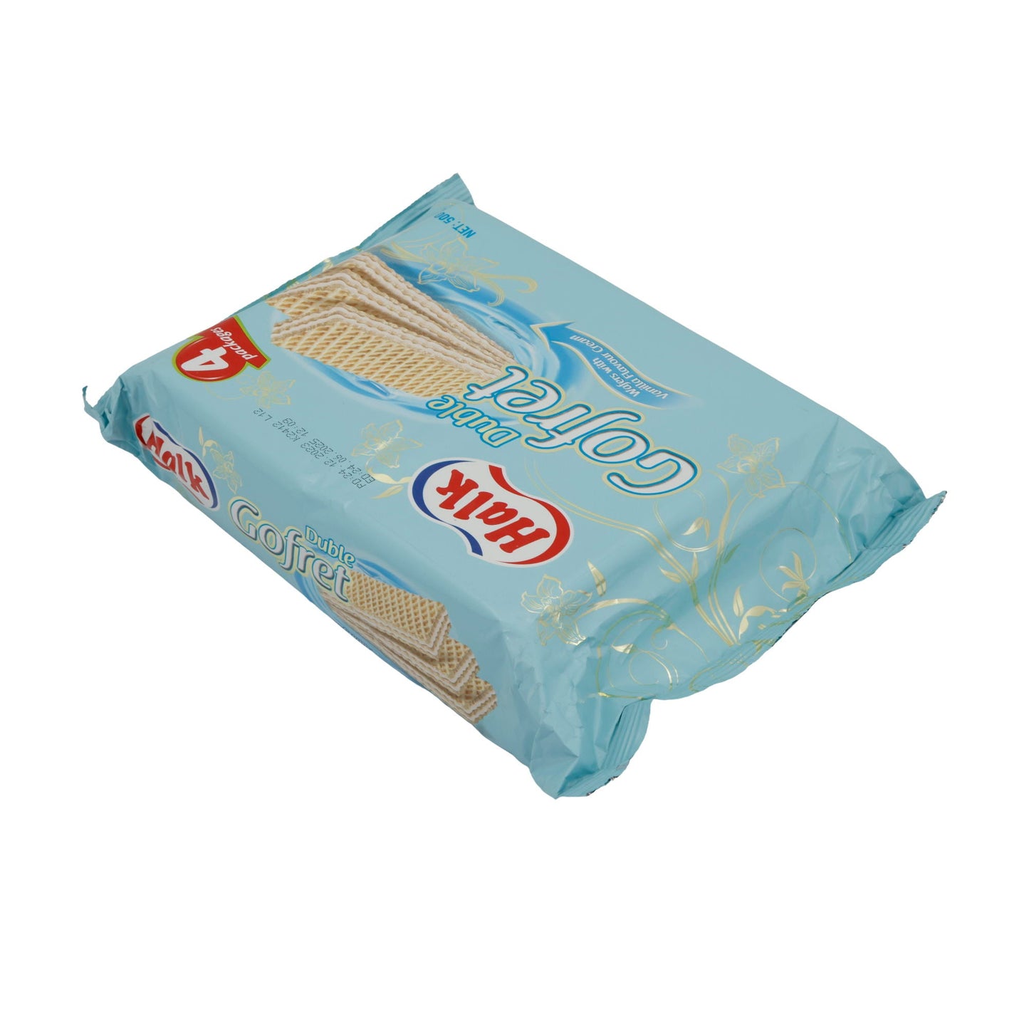 Waffeln Halk Duble Gofret | Gebäck | mit Vanillecreme-Füllung im 4er Pack | 500 g