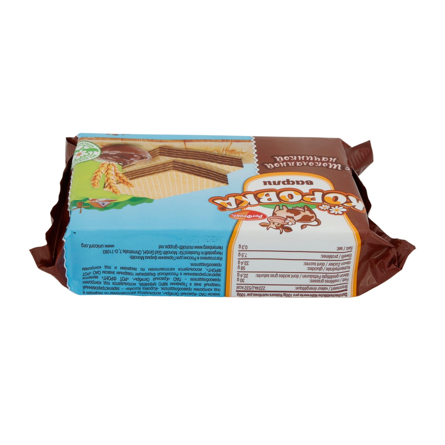 Waffeln Korowka | Gebäck | Waffelschnitten mit Schokoladencreme-Füllung | 150 g