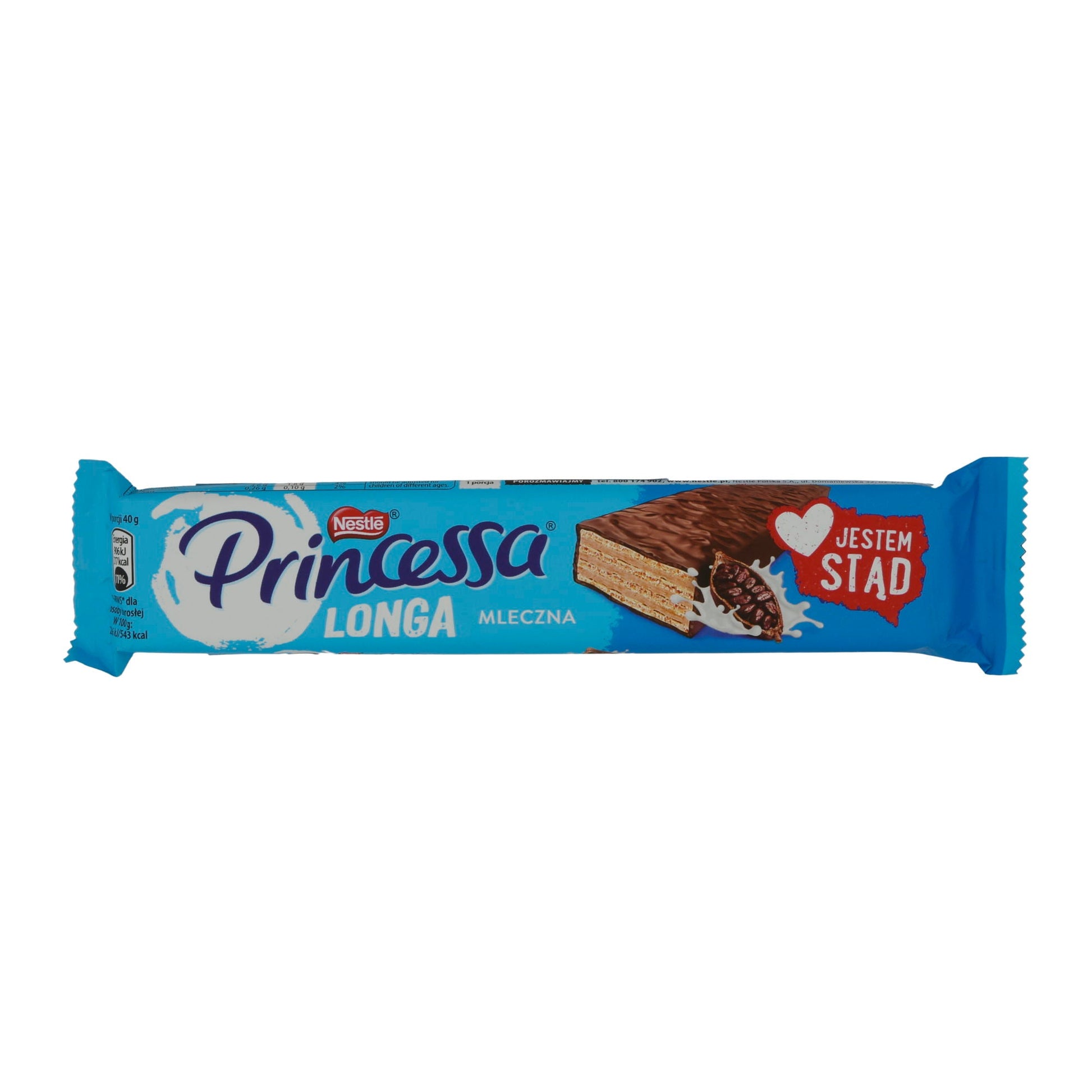 Waffelriegel Nestlé Princessa Longa Mleczna mit Schokoladencremefüllung | 40 g - Taste Your World