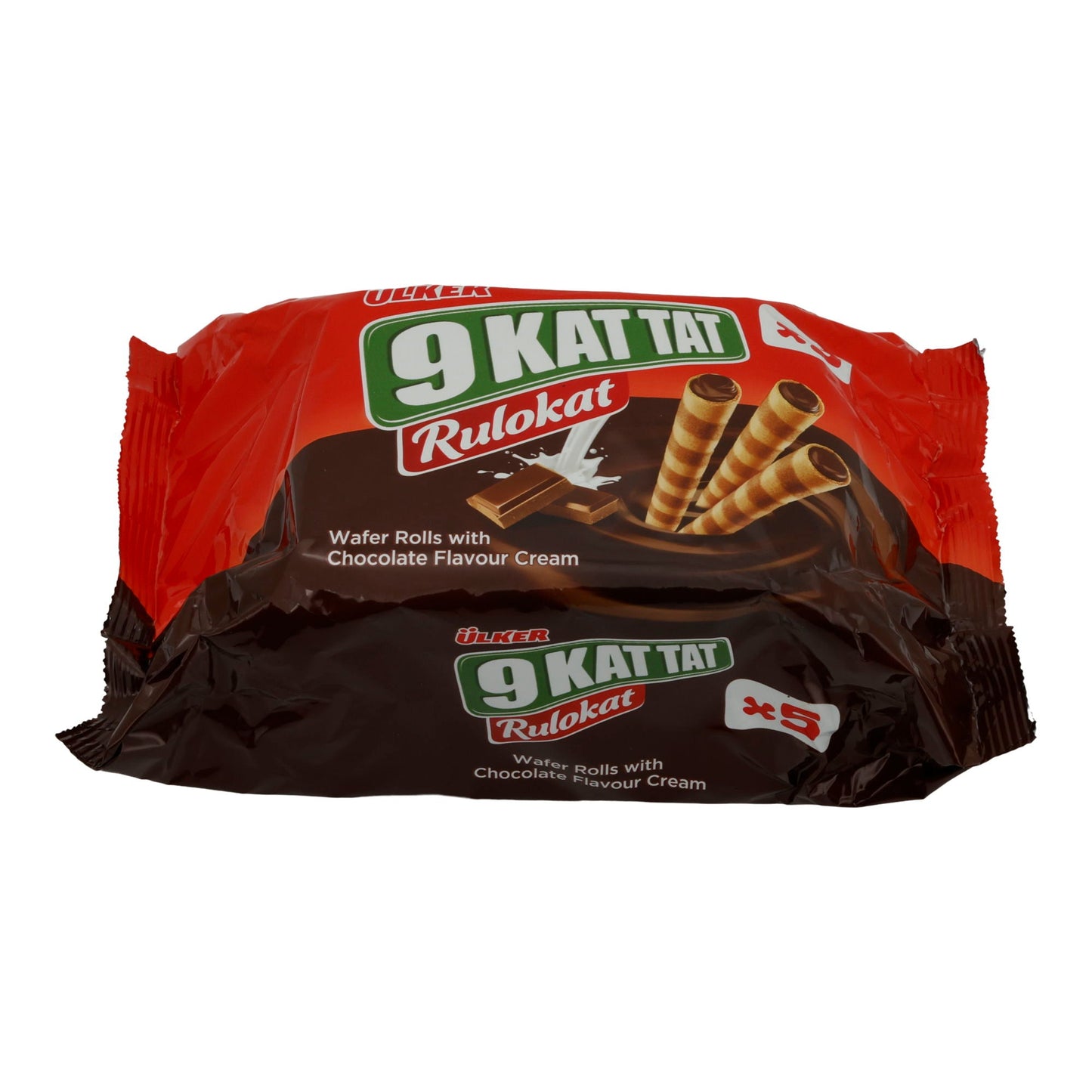 Waffelröllchen Ülker | 9 Kat Tat Rulokat | Mit Schokoladencreme | 150 g (5 x 30 g)