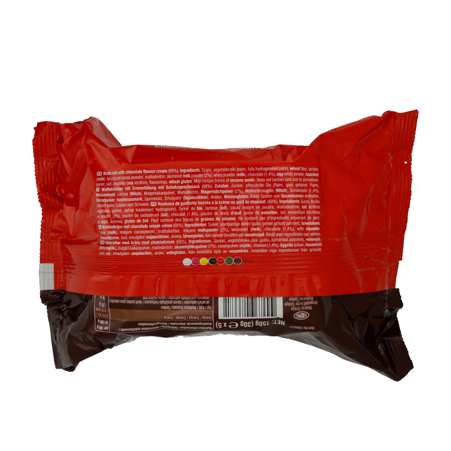 Waffelröllchen Ülker | 9 Kat Tat Rulokat | Mit Schokoladencreme | 150 g (5 x 30 g)