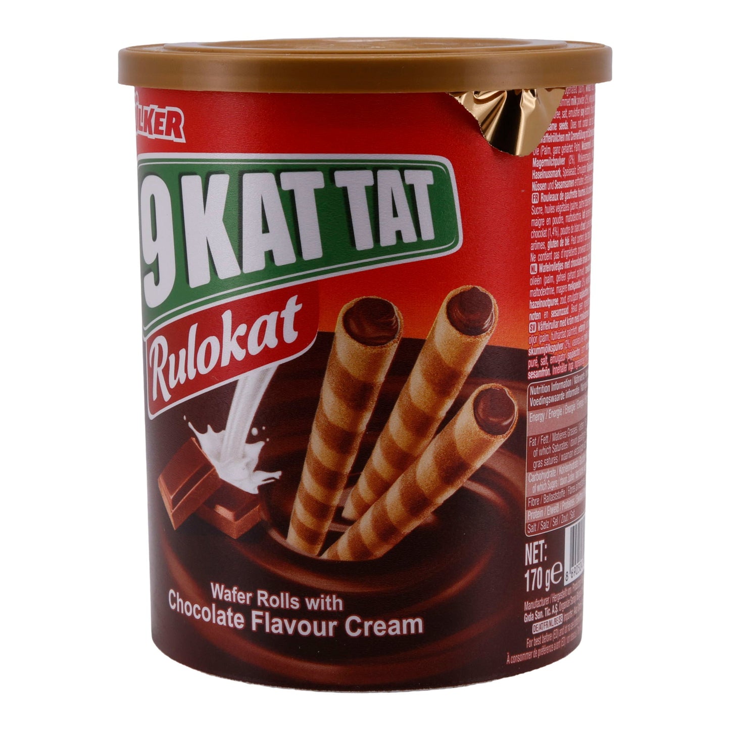 Waffelröllchen Ülker | Rulokat | Mit Schokoladencreme | 170 g