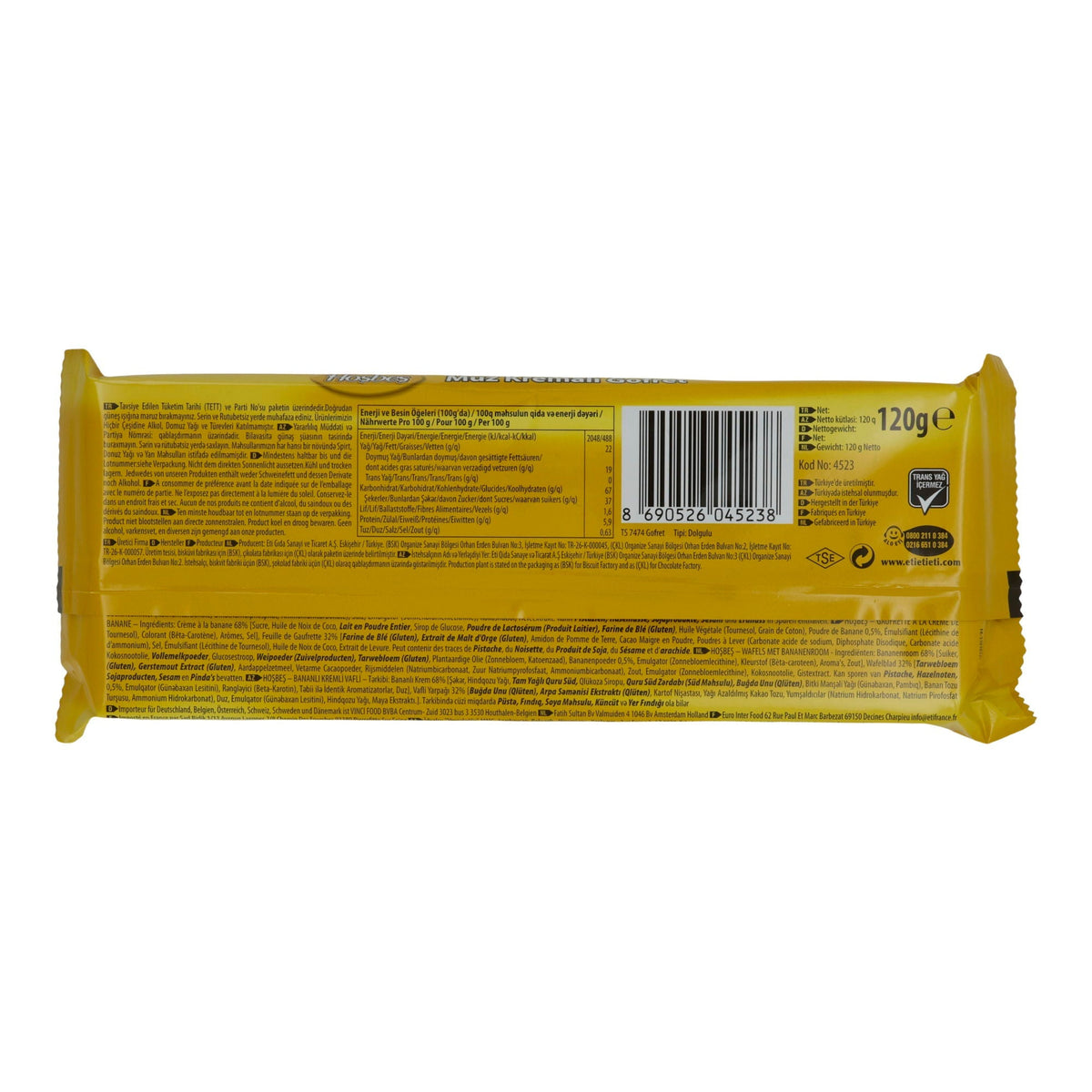 Waffelschnitten Eti Hoşbeş | Gebäck | mit Bananencremefüllung | 120 g Hosbes