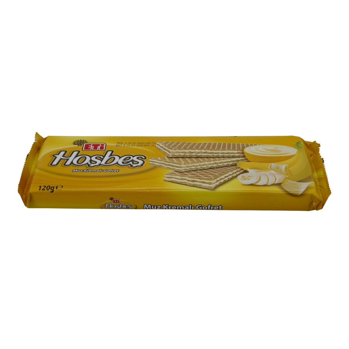 Waffelschnitten Eti Hoşbeş | Gebäck | mit Bananencremefüllung | 120 g Hosbes