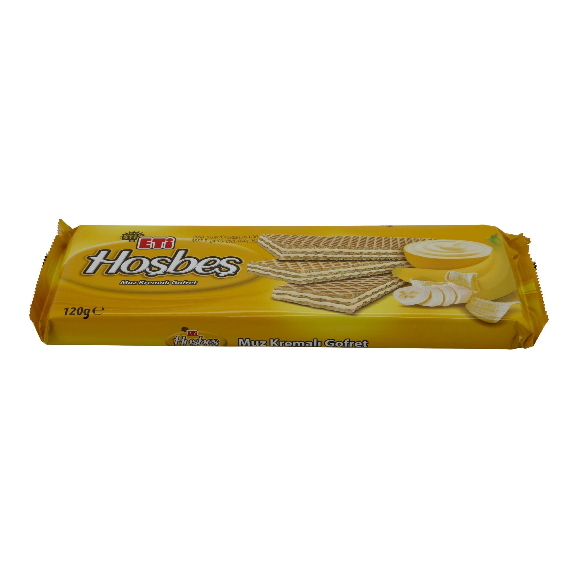 Waffelschnitten Eti Hoşbeş | Gebäck | mit Bananencremefüllung | 120 g Hosbes