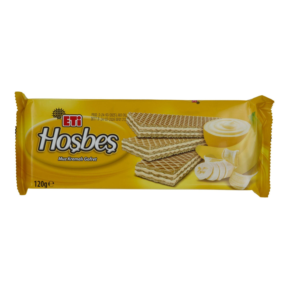 Waffelschnitten Eti Hoşbeş | Gebäck | mit Bananencremefüllung | 120 g Hosbes
