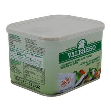Weichkäse Valbreso Weichkäse aus Schafmilch | In Salzlake gereift | Französischer Käse | 600 g VALBRESO