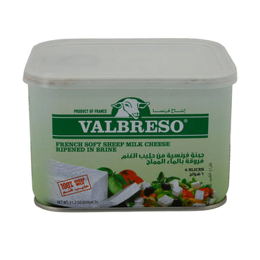 Weichkäse Valbreso Weichkäse aus Schafmilch | In Salzlake gereift | Französischer Käse | 600 g VALBRESO