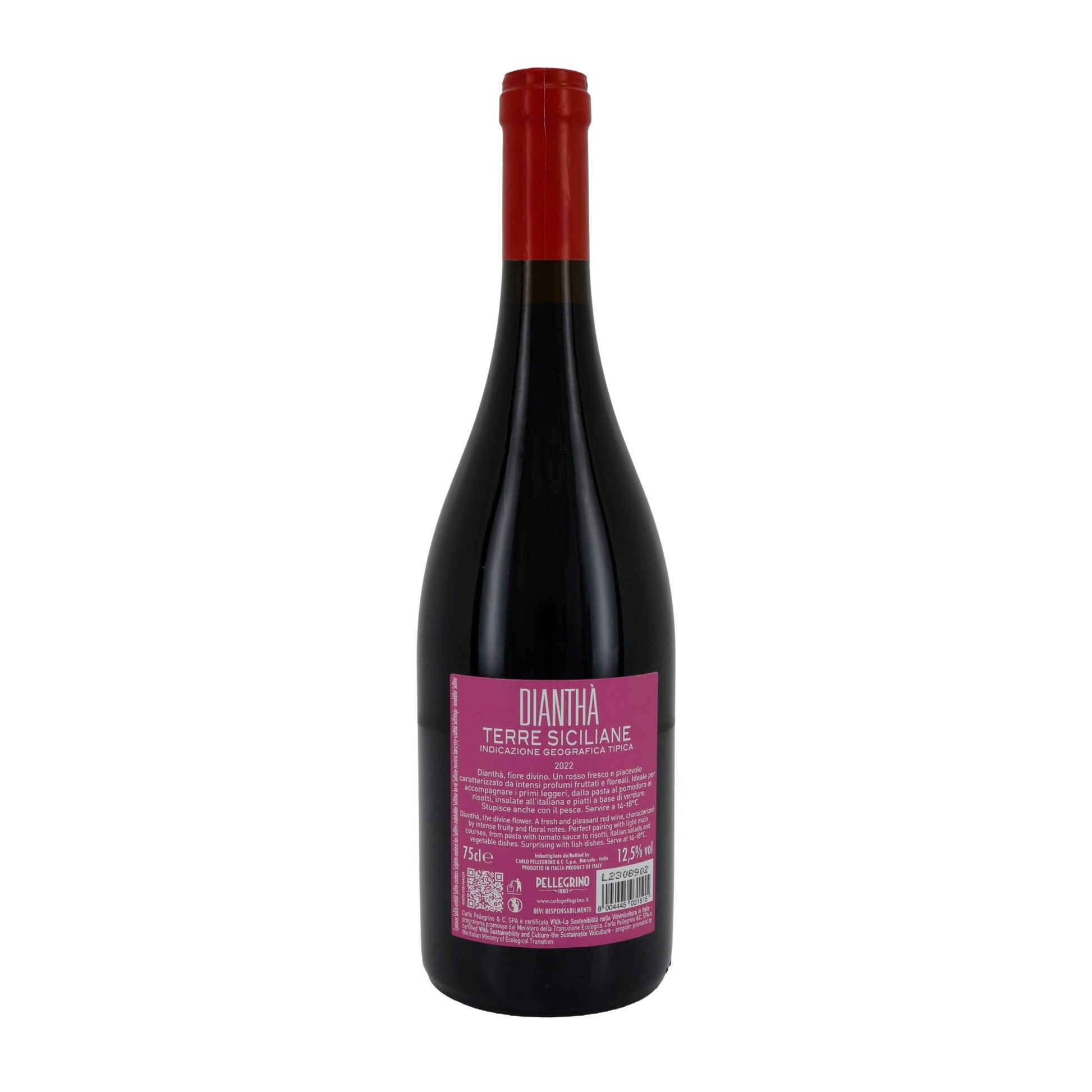 Wein Pellegrino Dianthà | Rosso | Terre Siciliane IGT Jahrgang 2022 | 750 ml Diantha