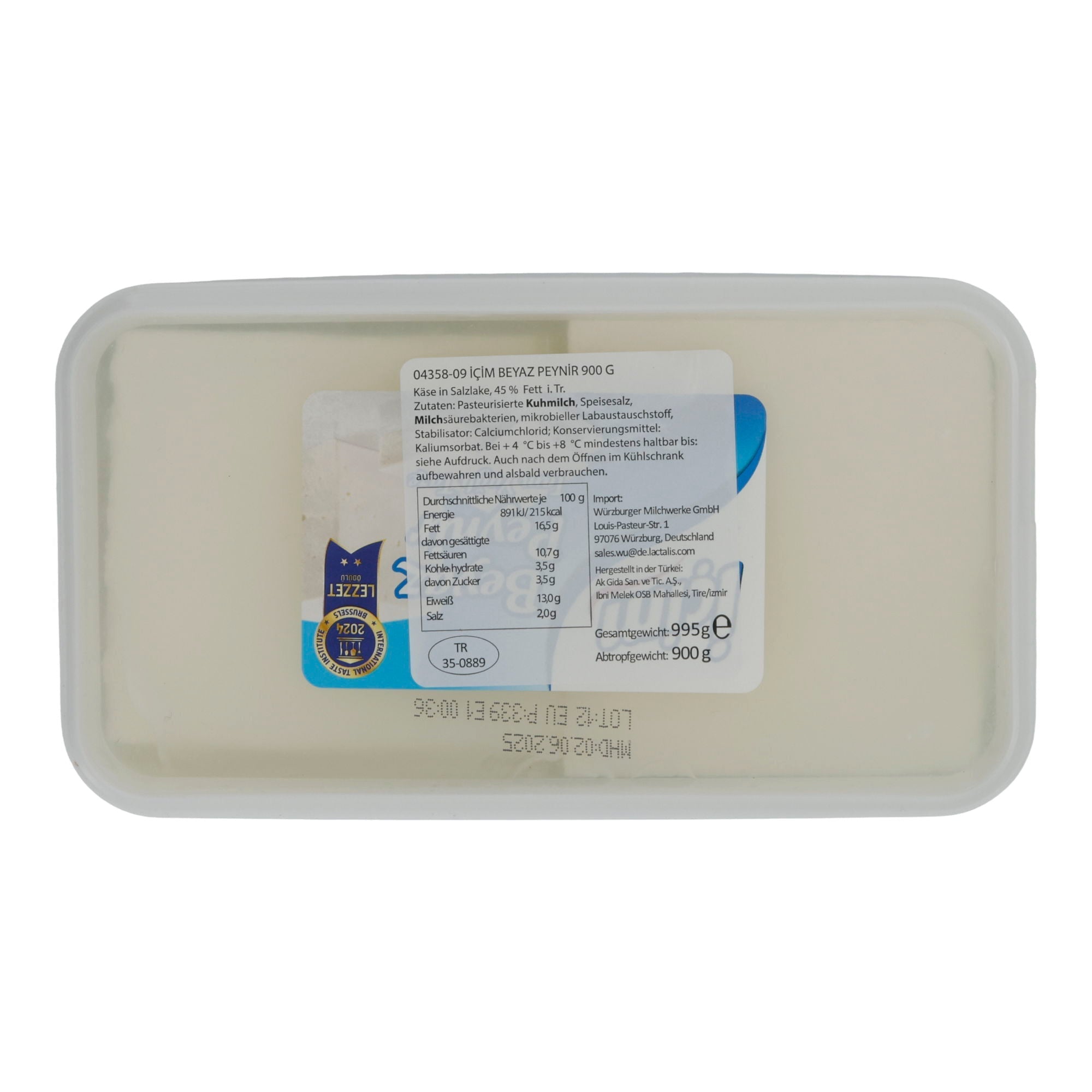 Weißkäse ICIM Beyaz Peynir | Weißkäse in Salzlake | Traditionell türkisch | 995 g ICIM