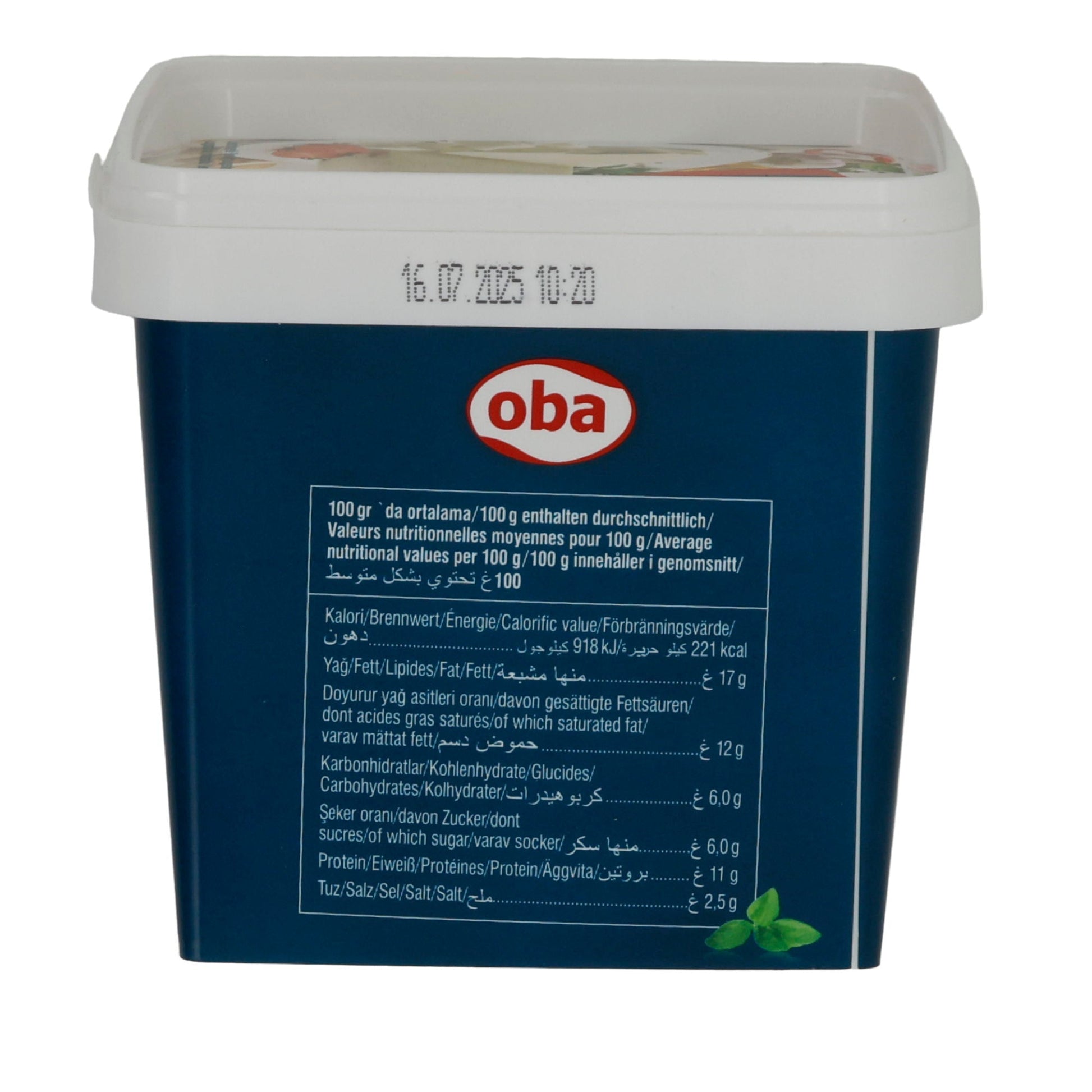 Weißkäse Oba | Krem Peyniri | Cremig, in Salzlake | 480g OBA