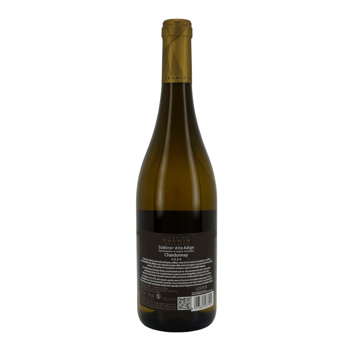 Weißwein Cantina Tramin | Chardonnay | Südtiroler Weißwein DOC Jahrgang 2024 | 750 ml Tramin