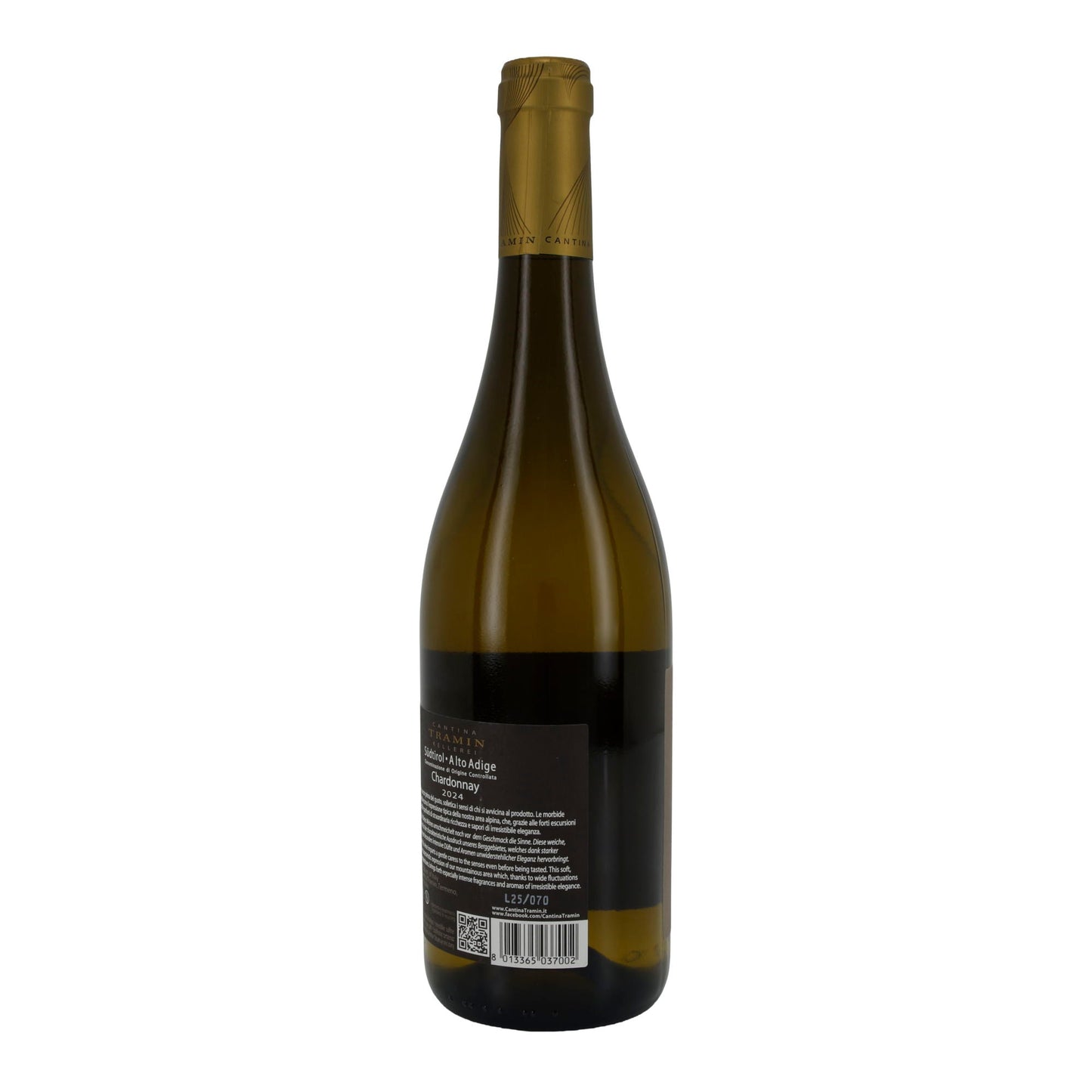 Weißwein Cantina Tramin | Chardonnay | Südtiroler Weißwein DOC Jahrgang 2024 | 750 ml