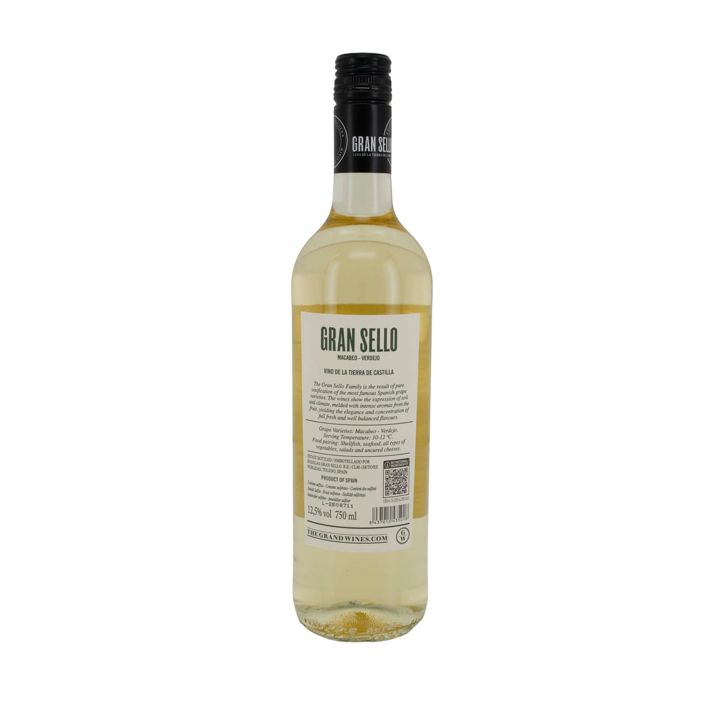 Weißwein Gran Sello | Macabeo Verdejo | Fruchtig & frisch | 750 ml