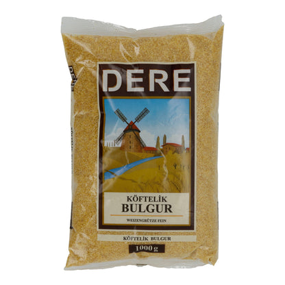 Weizengrütze Dere Köftelik Bulgur fein | Feine Weizengrütze für Köfte & orientalische Rezepte | 1000 g