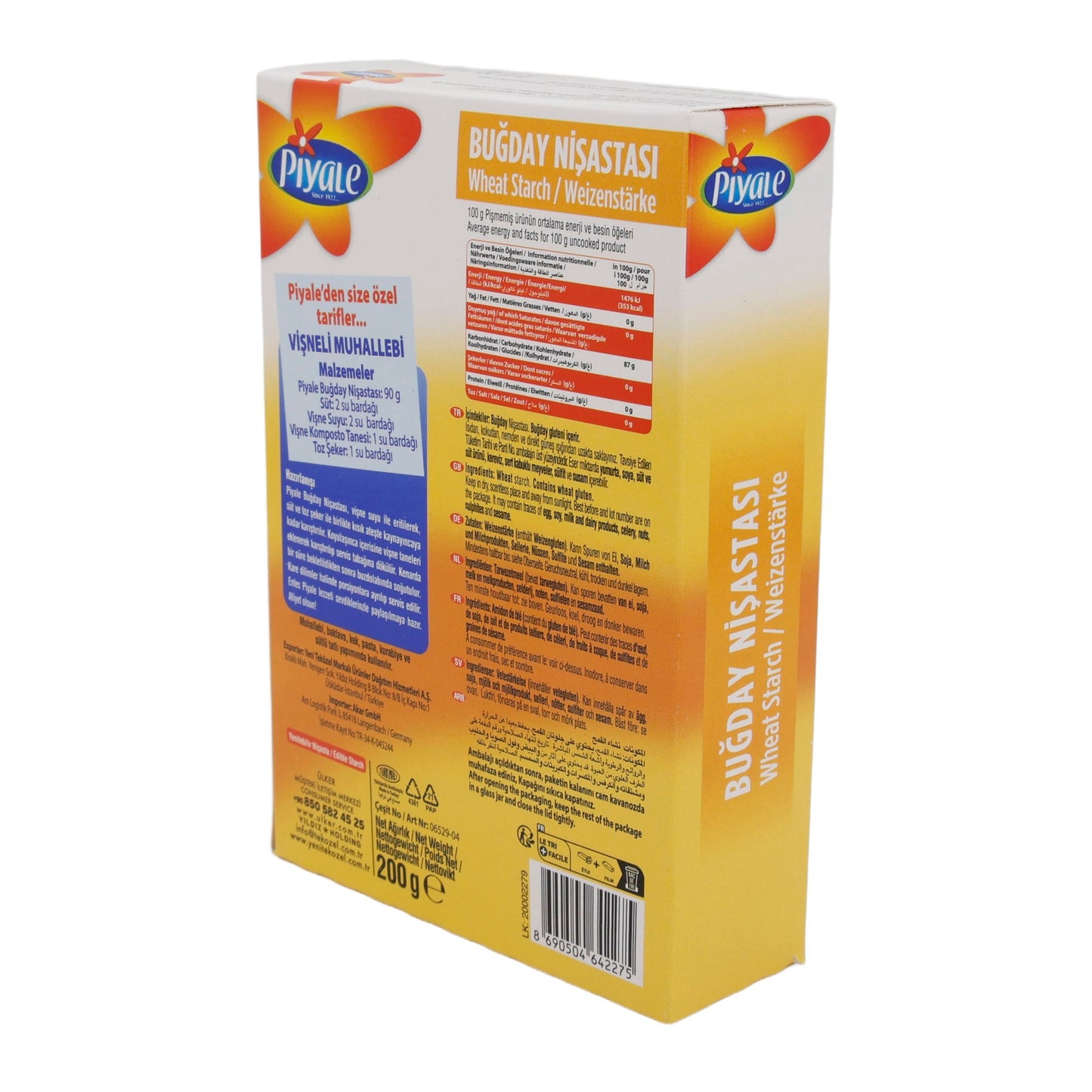 Weizenstärke Piyale | Vielseitig für Desserts und mehr | 200 g