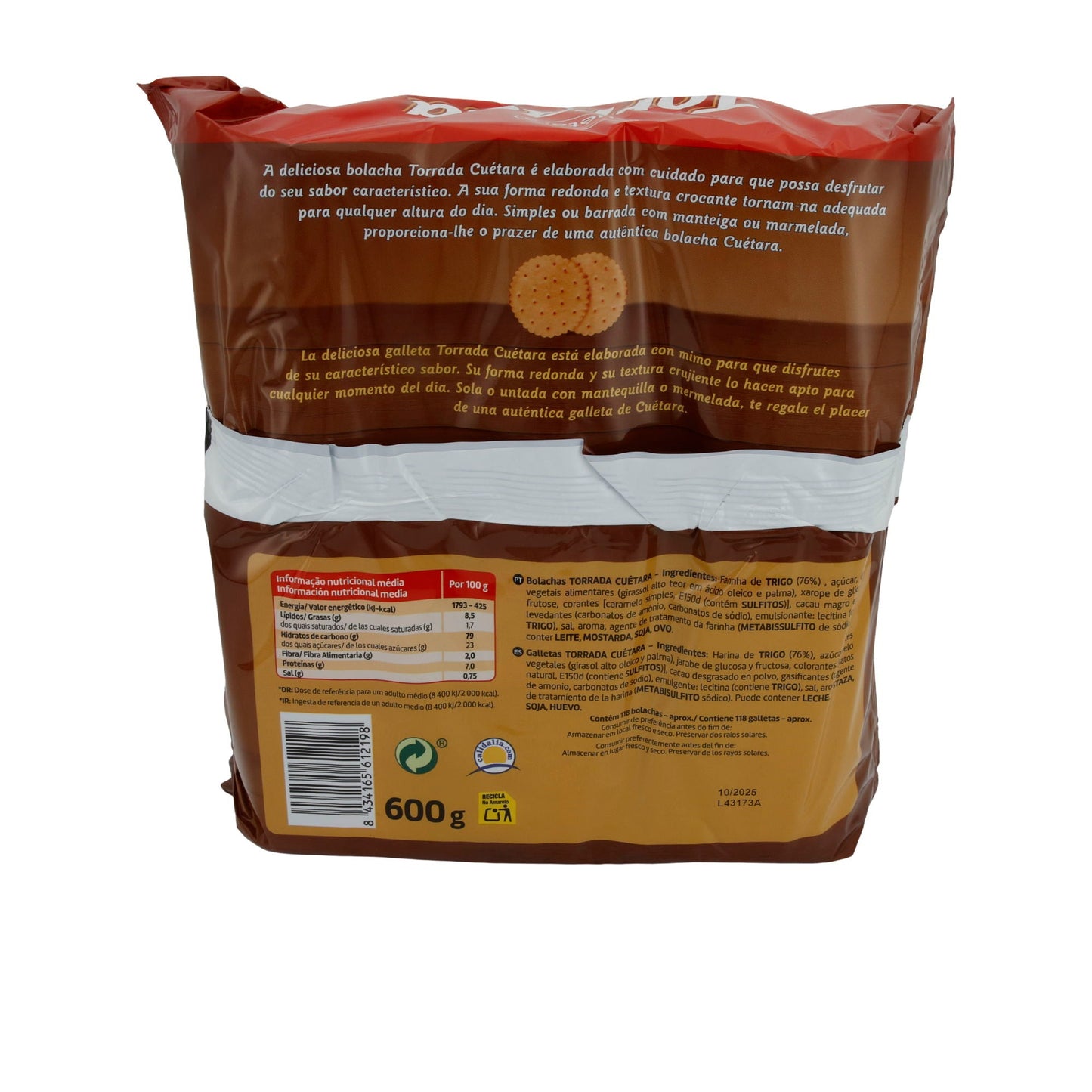 Weizenwaffeln Cuétara | Torrada | Gebäck | 600g