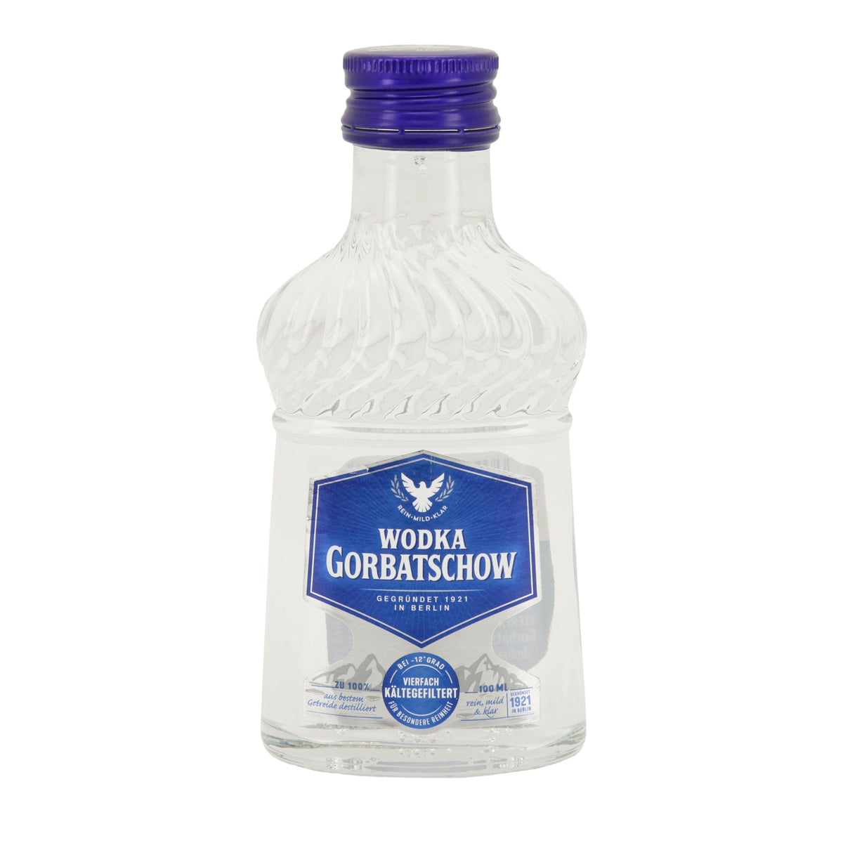 Wodka Gorbatschow | 37,5 % vol | Vierfach kältegefiltert | 0,1 l Flasche