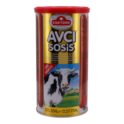 Würstchen Egetürk | Avcı Rindswürstchen  | 6 Stück, Eigenhaut, mit Milcheiweiß | 550 g
