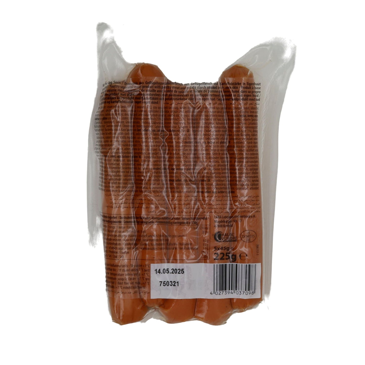 Würstchen Milay | Hot Dog Sosis | Halal, vielseitig | 225 g