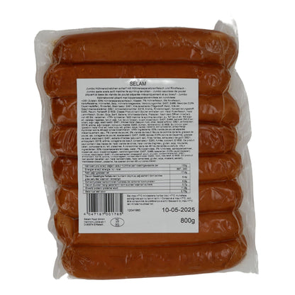 Würstchen Selam | Jumbo Sosis Acılı | Scharf, Halal, für Grill & Pfanne | 800 g SELAM
