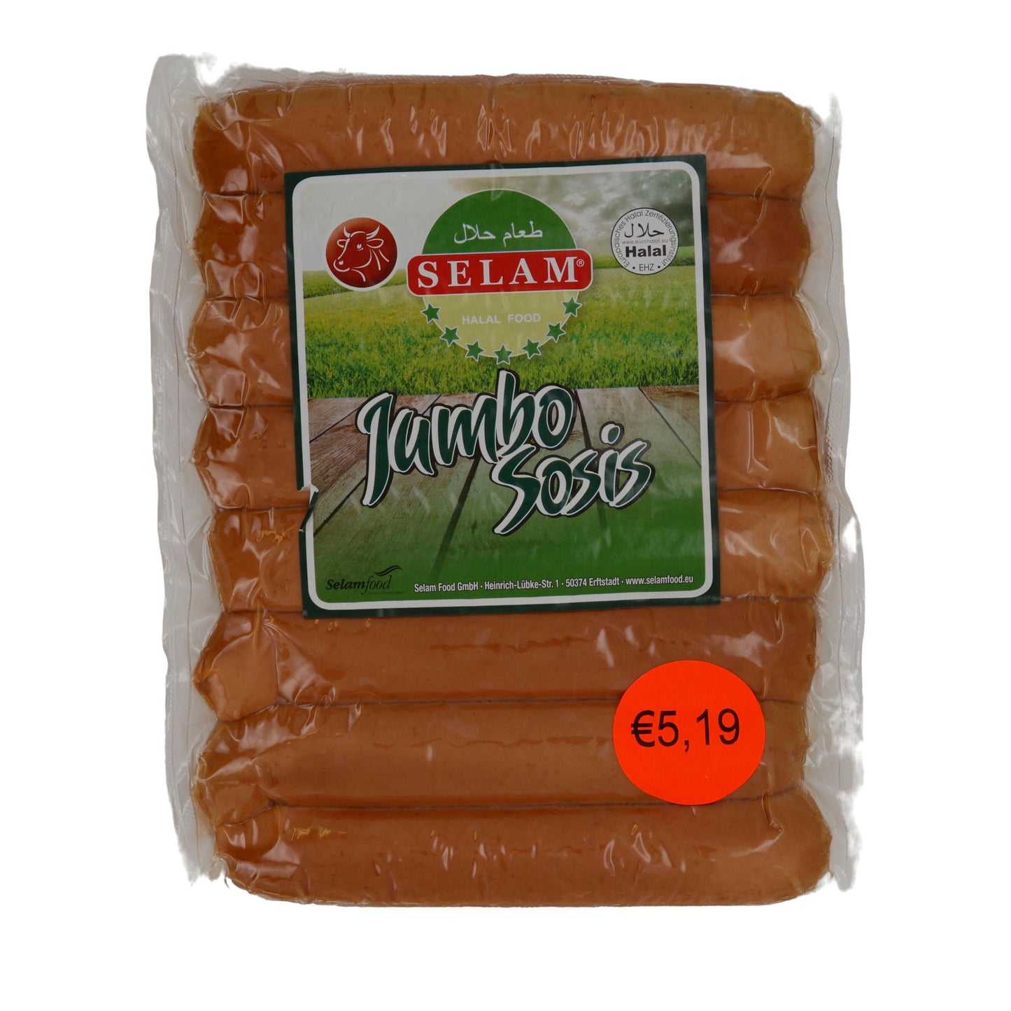Würstchen Selam | Jumbo Sosis | Halal, Grill & Hot Dogs | 800 g