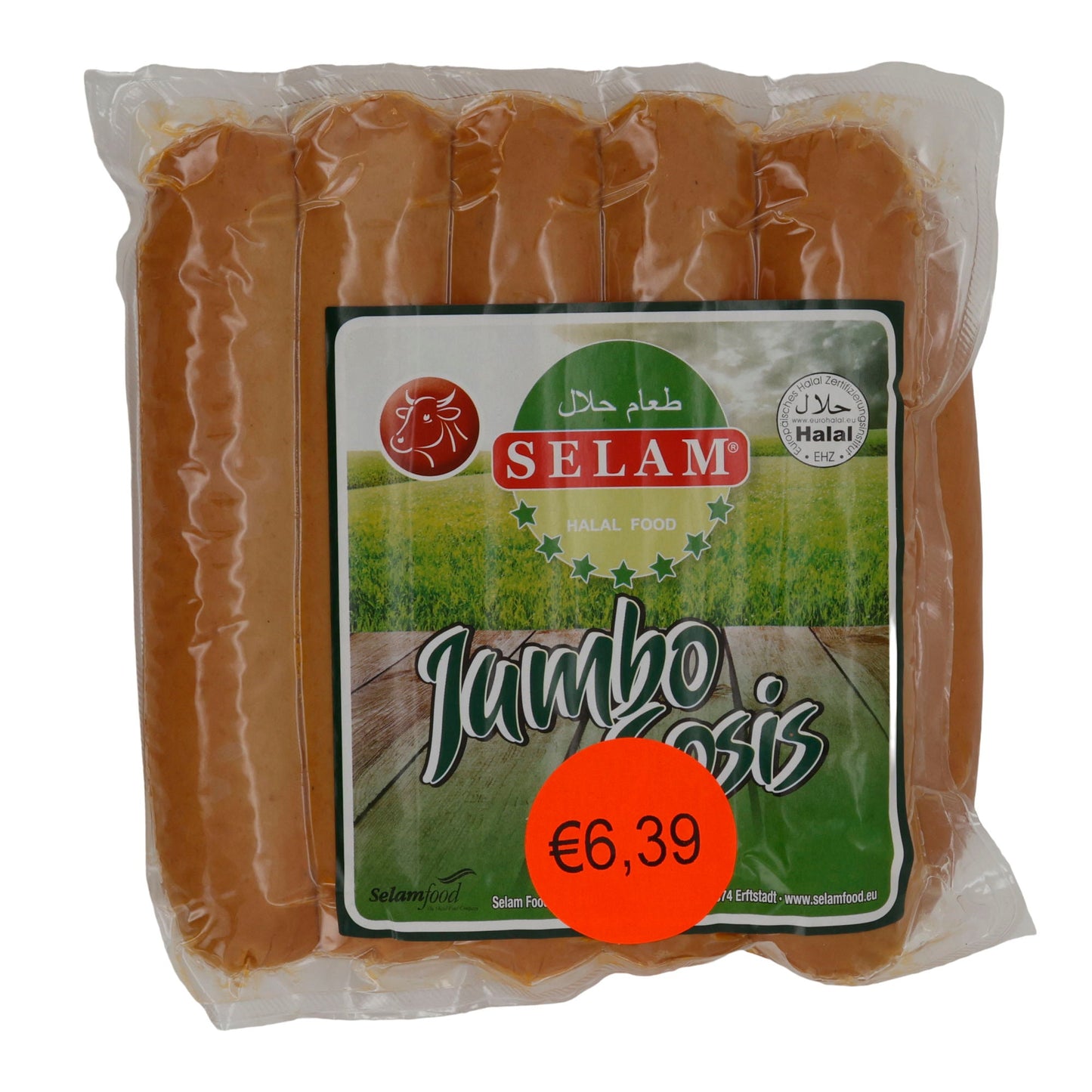 Würstchen Selam | Jumbo Sosis | Halal, Huhn & Rind, Grill & Pfanne | 1000 g