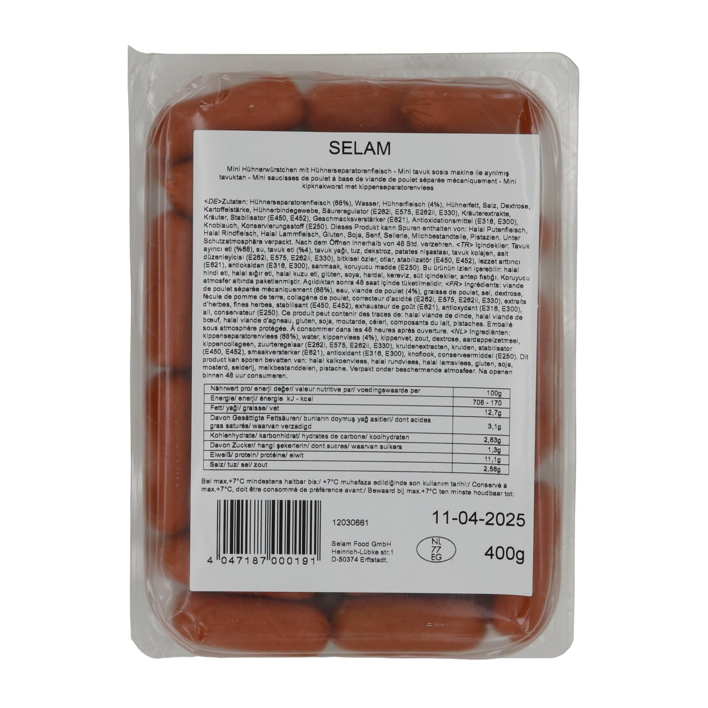 Würstchen Selam | Yavru Sosis | Halal, Miniwürstchen | 400 g SELAM