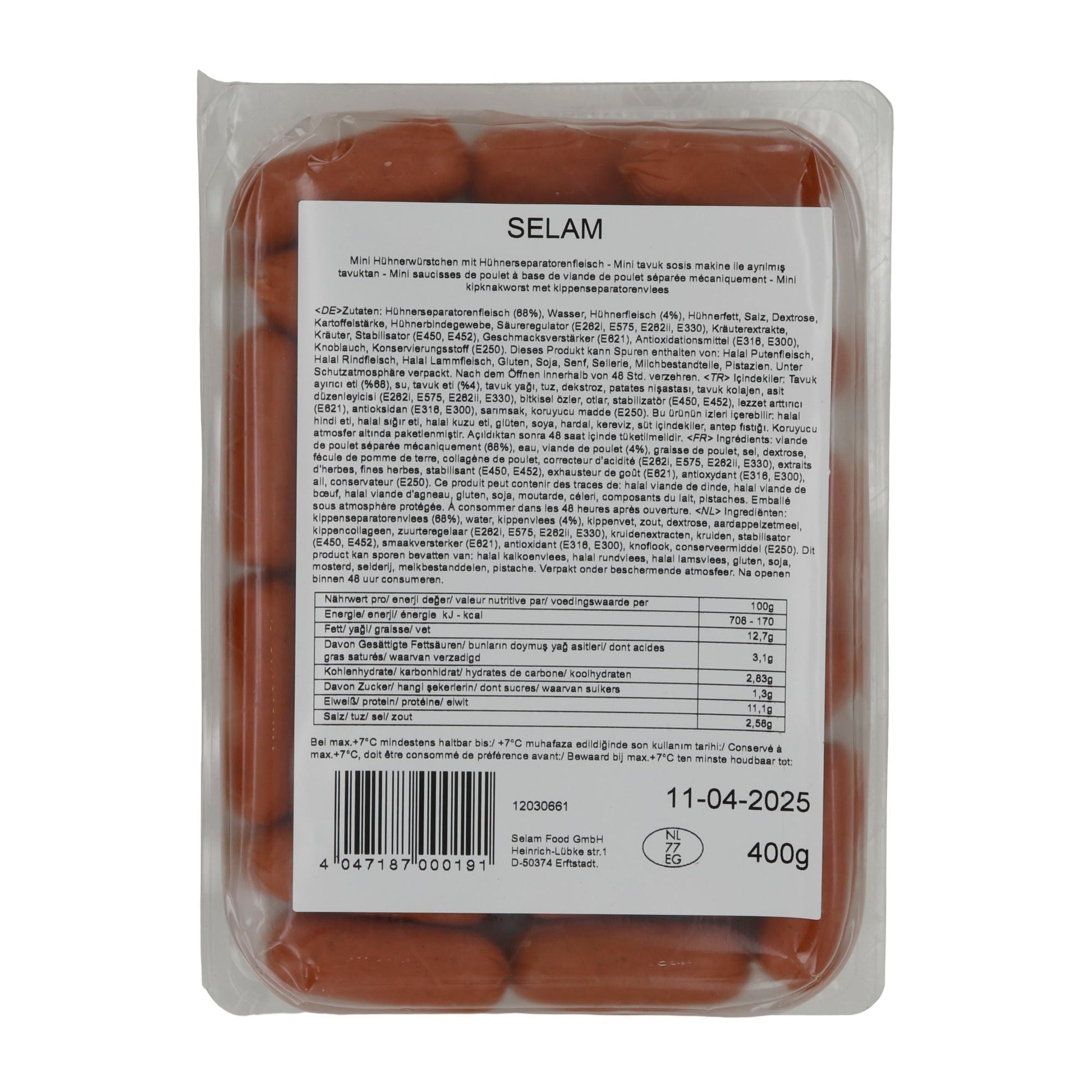 Würstchen Selam | Yavru Sosis | Halal, Miniwürstchen | 400 g SELAM