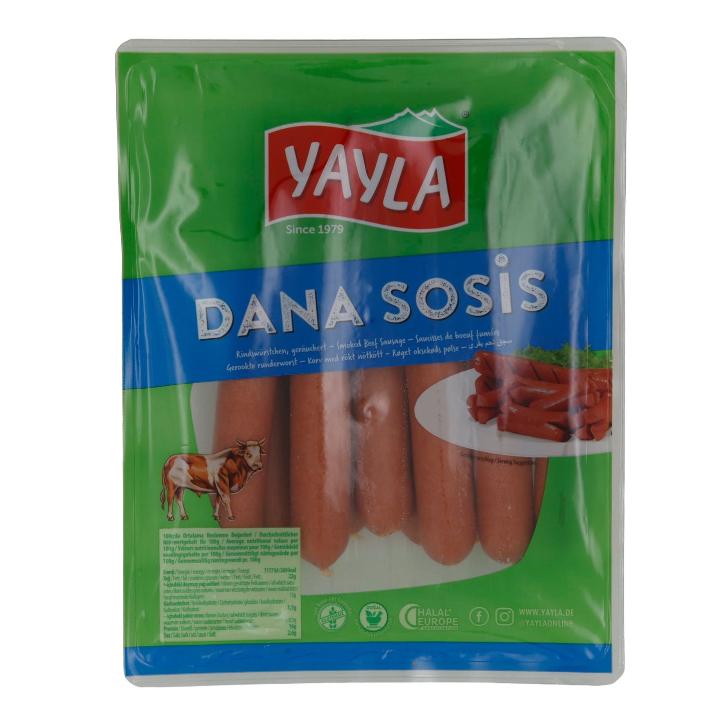 Würstchen Yayla | Dana Sosis | Geräuchert, Rind, türkische Art | 730 g