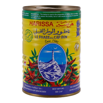 Würzpaste Le Phare du Cap Bon | Harissa | Aus frischen roten Chilis, original aus Tunesien | 380 g