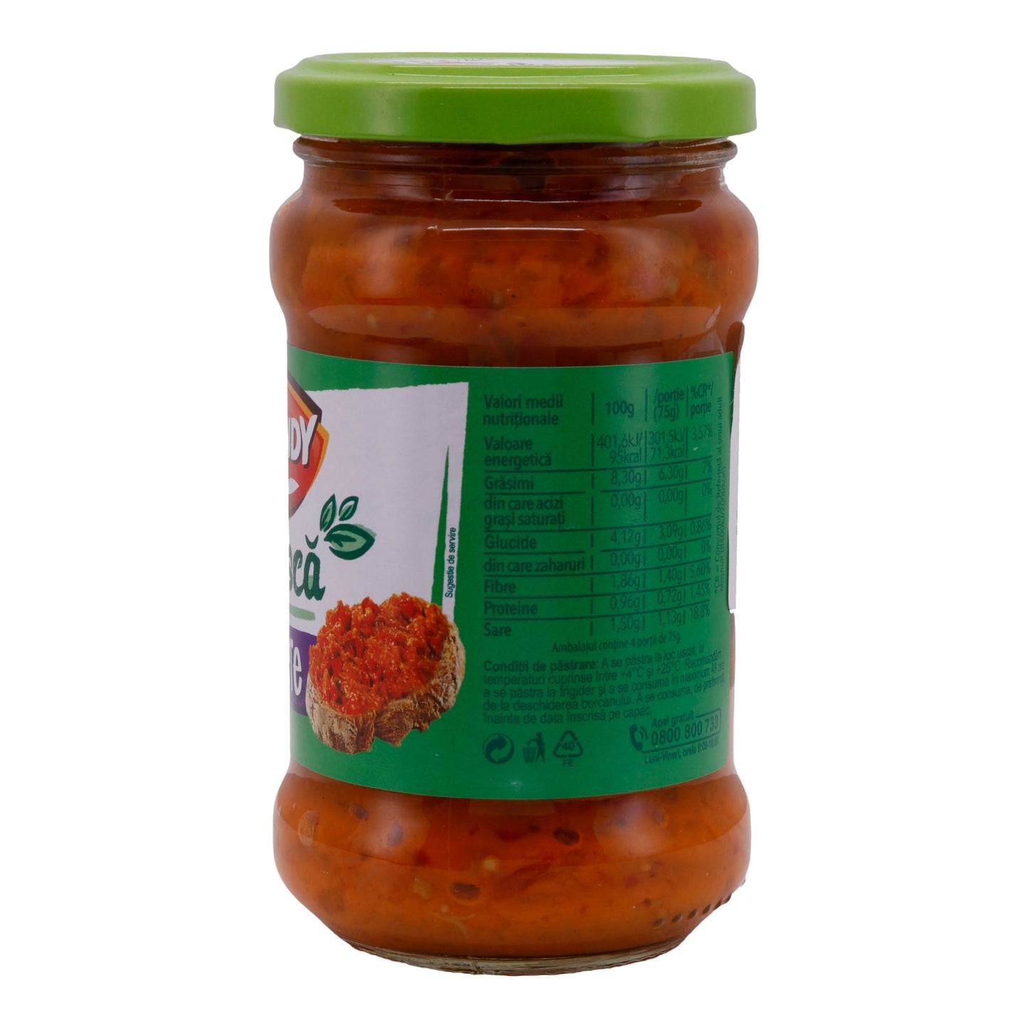 Zacuscă de Vinete Mandy | Rumänische Auberginen-Gemüsecreme | Mit Tomaten | 300 g