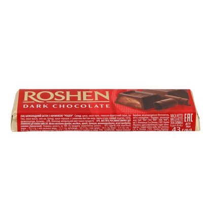 Zartbitter-Schokoladenriegel Roshen | Intensiver Genuss | Mit cremiger Füllung | 43 g Riegel
