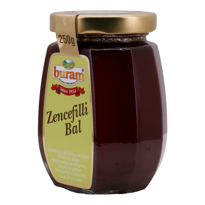 Buram Ginger Honey – Honey with Ginger, 250 g, Natural product since 1954