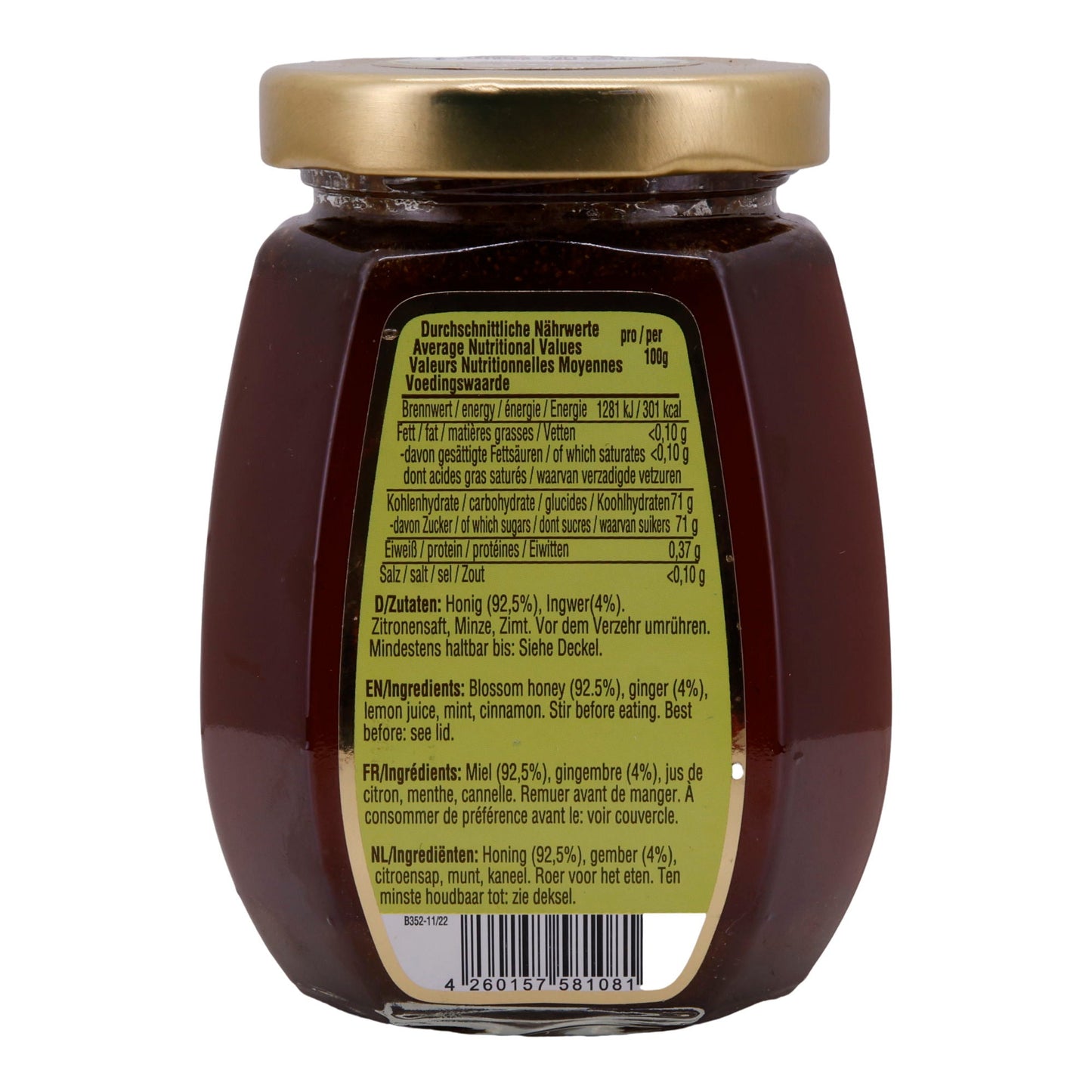 Buram Ginger Honey – Honey with Ginger, 250 g, Natural product since 1954