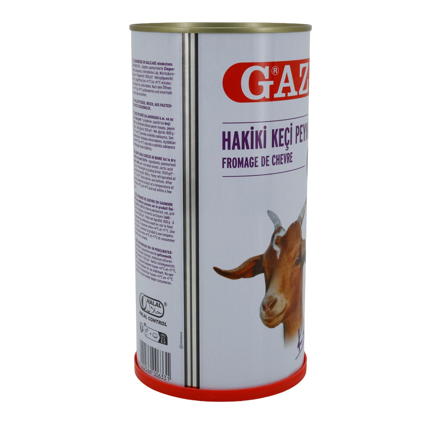 Ziegenkäse Gazi Ziegenkäse in Salzlake | Vollfett | Weichkäse mit intensivem Aroma | 1500 g