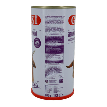 Ziegenkäse Gazi Ziegenkäse in Salzlake | Vollfett | Weichkäse mit intensivem Aroma | 1500 g