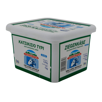 Ziegenkäse Vassilitsa | Käse | Traditioneller griechischer Käse in Salzlake | 1,5 kg