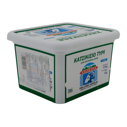 Ziegenkäse Vassilitsa | Käse | Traditioneller griechischer Käse in Salzlake | 1,5 kg