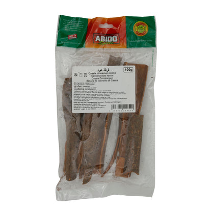 Zimtstangen Abido | Cassia Zimtstangen | Intensives Aroma, vielseitig | 100 g