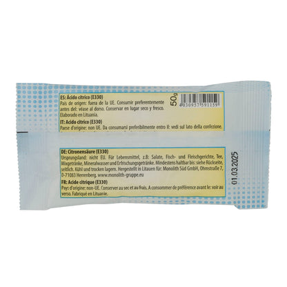 Zitronensäure | Gewürz | Vielseitig, Küche & Haushalt | 50 g MONOLITH