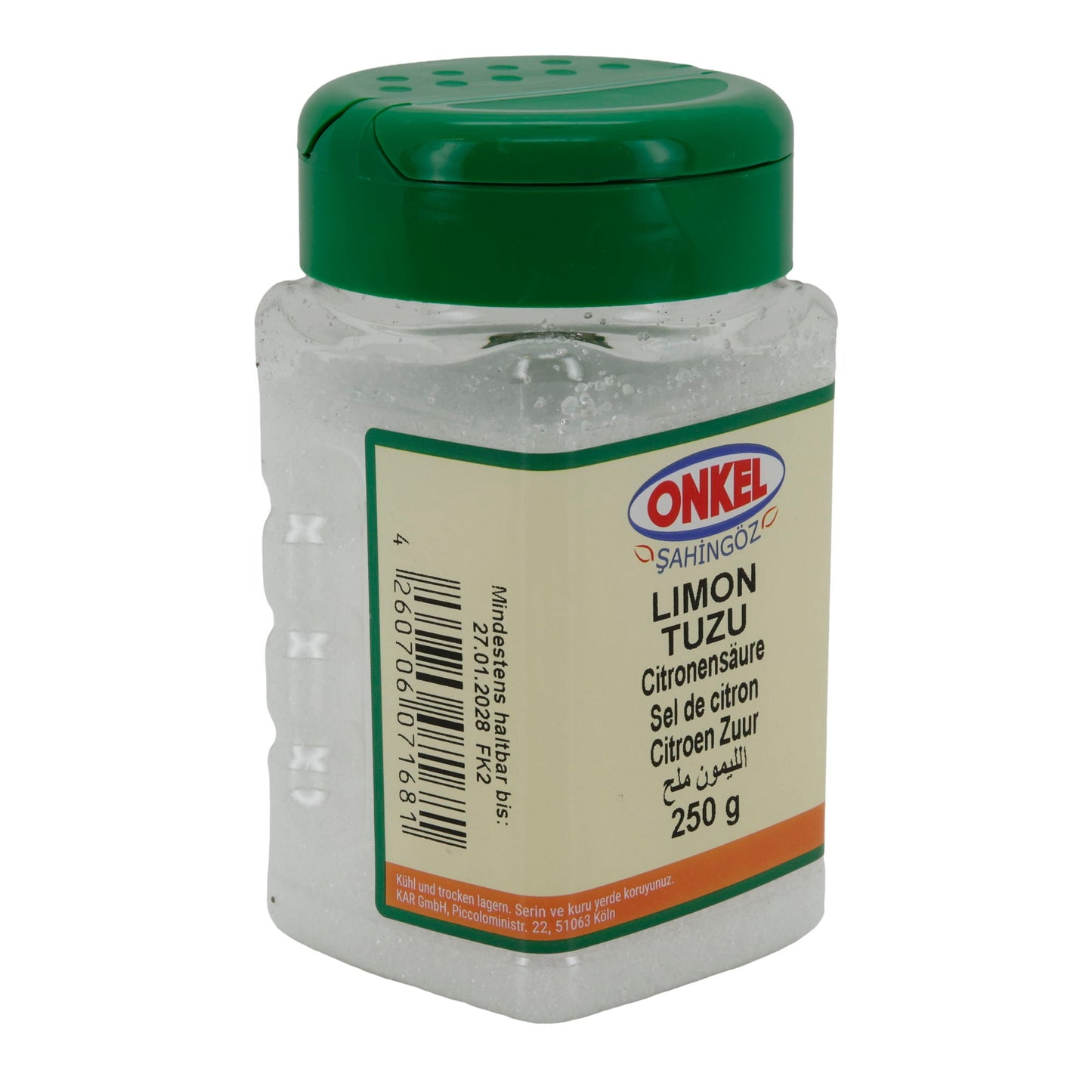 Zitronensäure Onkel Şahingöz Limon Tuzu | Lebensmittelzusatzstoff | 250 g