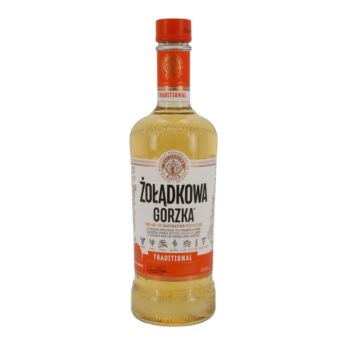 Żołądkowa Gorzka | Traditioneller Kräuterlikör | Bitter Orange | 34 % vol | 500 ml