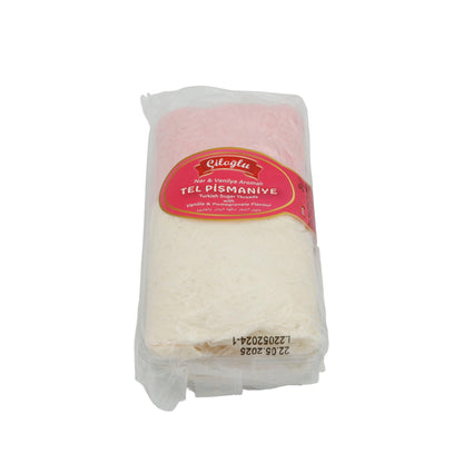 Zuckerfäden Giloğlu | Tel Pişmaniye | Türkische Zuckerfäden mit Granatapfel- und Vanillearoma | 250 g Packung